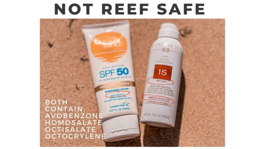 Non reef safe sunscreens options