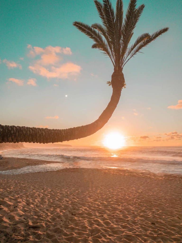 sunset beach in north shore 