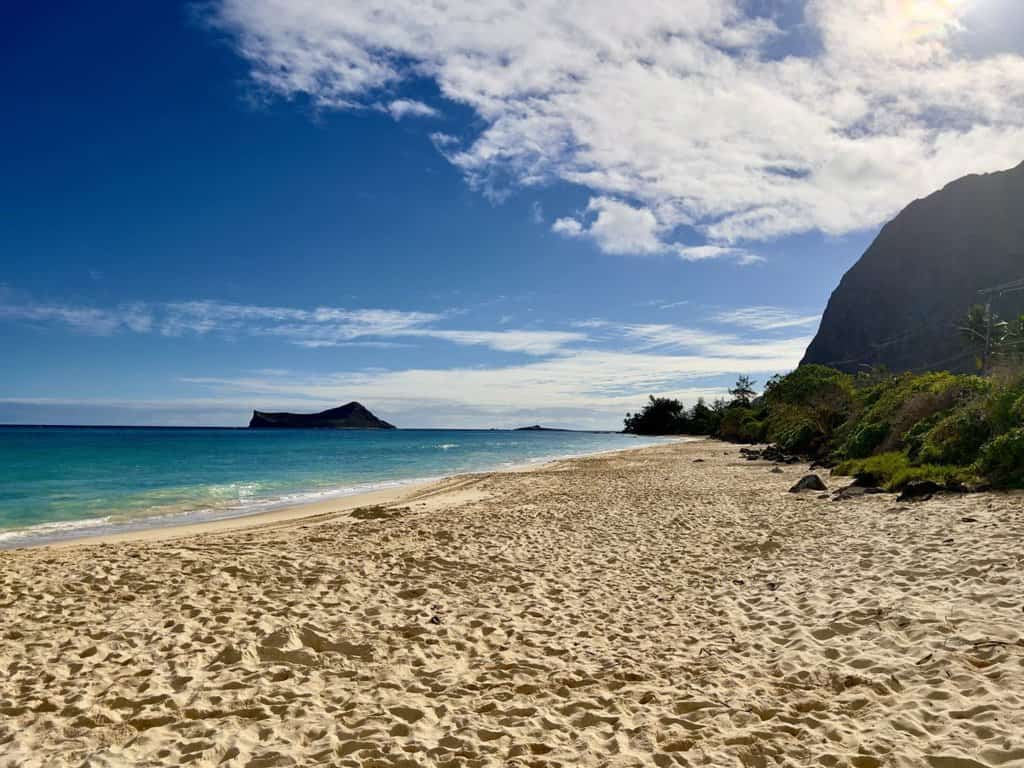 empty beach perfect for Oahu locals