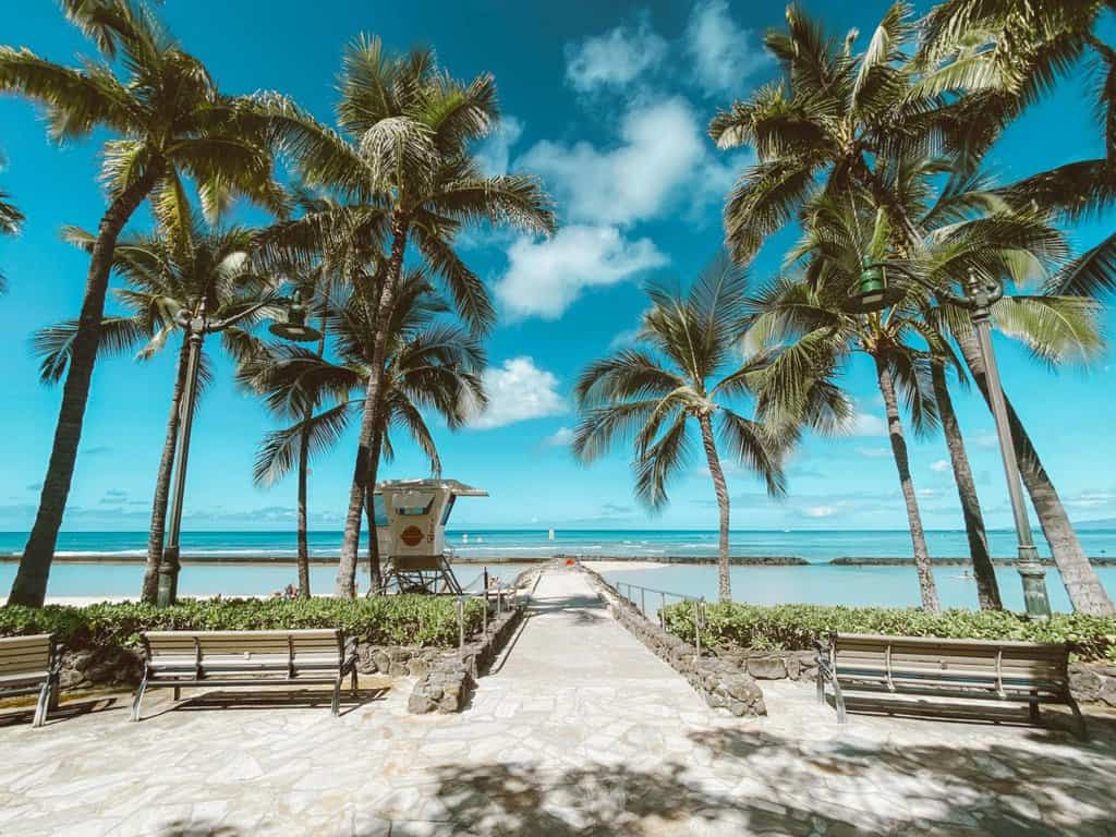 Waikiki Beach with no crowds