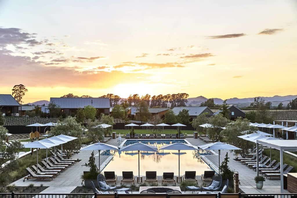 lavender pool at Stanly ranch hotel