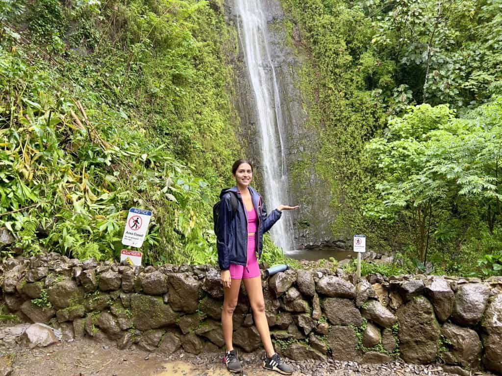 bridget gutierrez at manoa fall in oahu