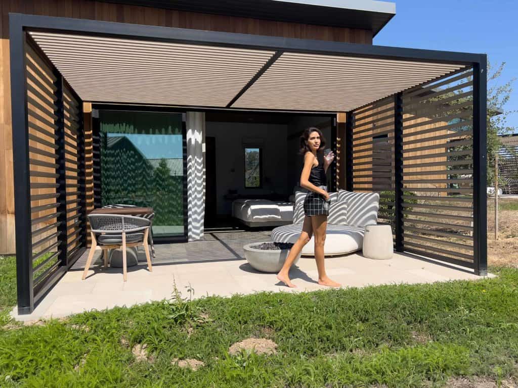 outside patio in the cottage
