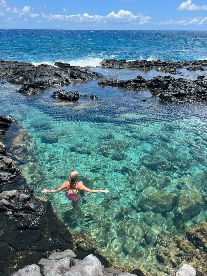 Britta at the Makapu’u Tide Pools in Oahu